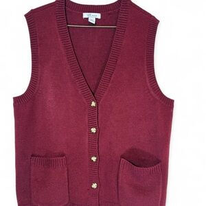 The Tog Shop vintage burgundy grandpa sweater vest